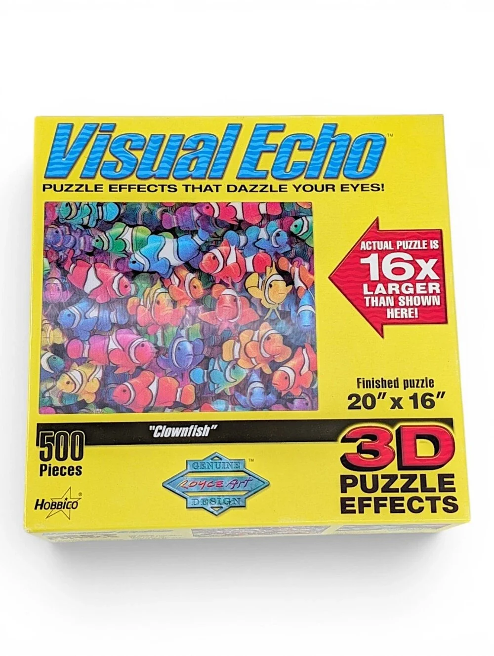 Visual Echo 3D Clownfish Jigsaw Puzzle 500 Piece Hobbico Royce Art 20